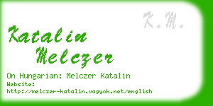 katalin melczer business card
